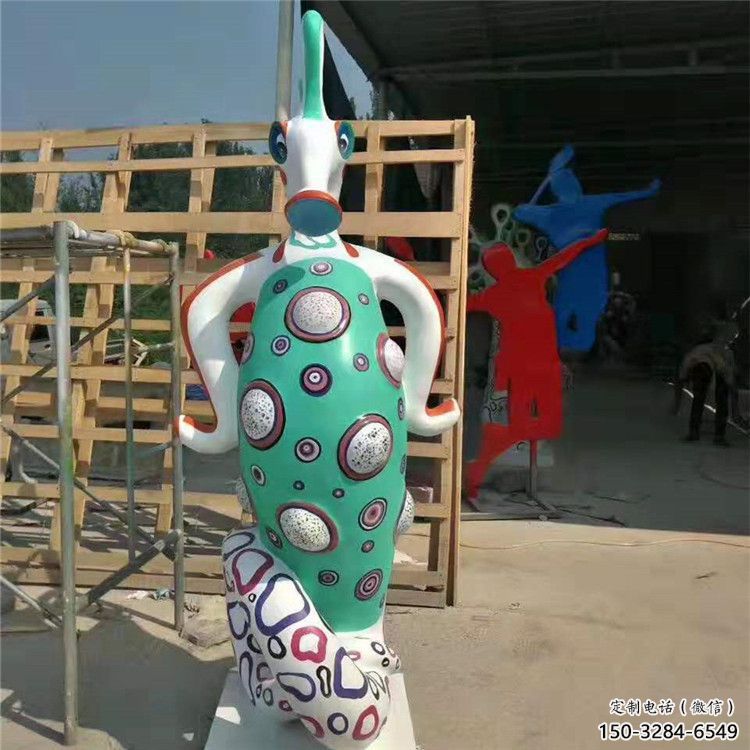 售樓部河馬雕塑，噴砂發光雕塑，彩繪題材