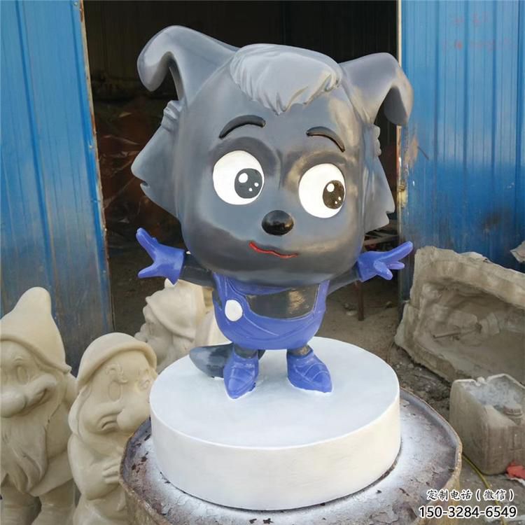 步行街小羊雕塑，鑄銅農耕雕塑，動漫方式