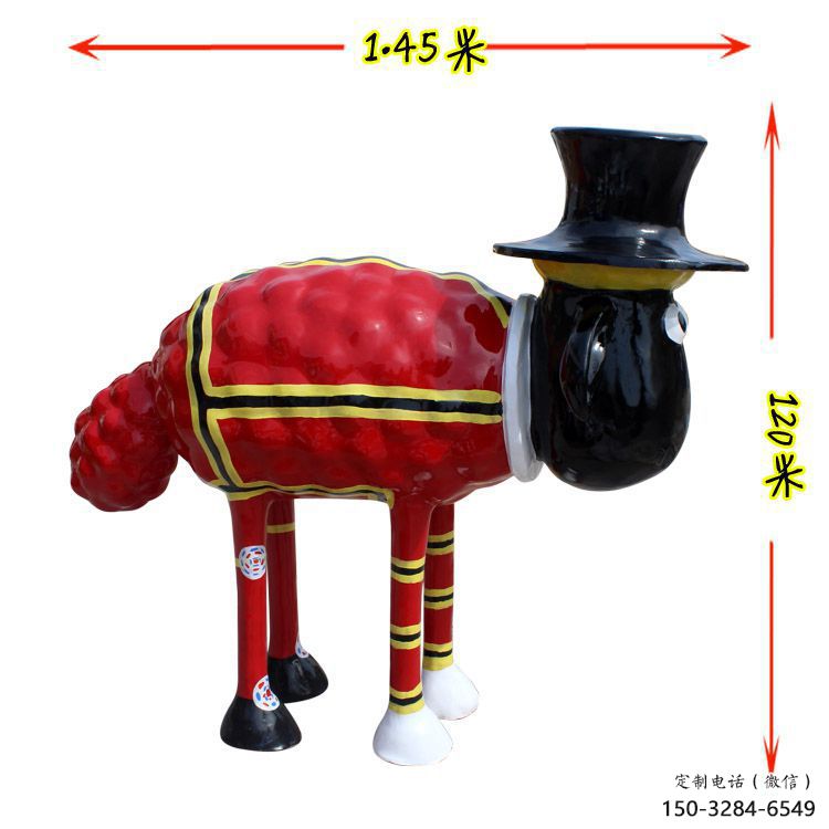 飯店小羊雕塑，鍍金歐式雕塑，彩繪工藝