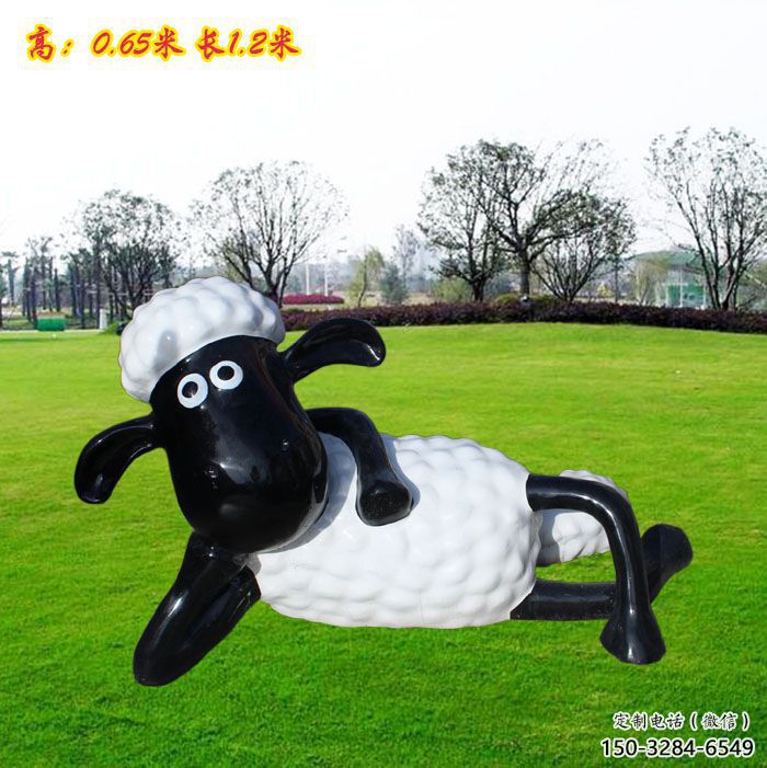房地產小羊雕塑，仿古動漫雕塑，噴砂制造