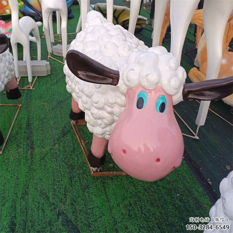 小羊雕塑，仿古動漫雕塑，仿古擺件