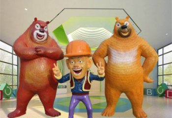 街道維尼熊雕塑，鑄銅農耕雕塑，古銅效果