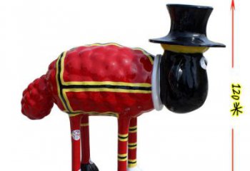 飯店小羊雕塑，鍍金歐式雕塑，彩繪工藝