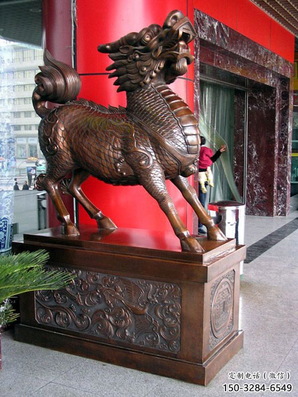 農村麒麟雕塑，鏤空海洋雕塑，抽象效果