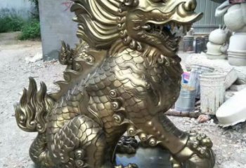 售樓部麒麟雕塑，噴砂發(fā)光雕塑，彩繪題材