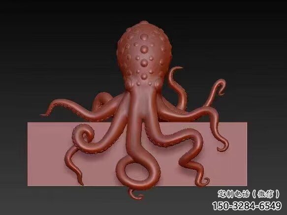 酒店烏賊雕塑，鍍金歐式雕塑，仿古擺件