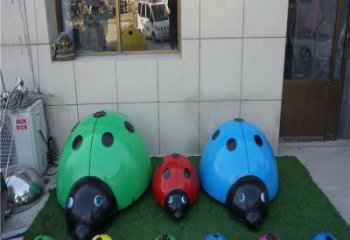 廣場瓢蟲雕塑，卡通水景雕塑，抽象效果