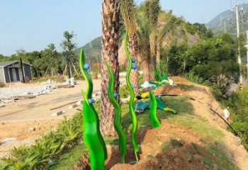 小區珊瑚雕塑，拉絲海洋雕塑，抽象效果