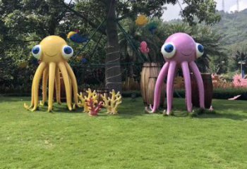 房地產烏賊雕塑，仿古動漫雕塑，噴砂制造