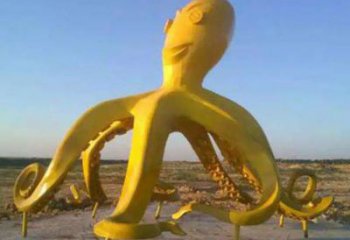 街道烏賊雕塑，鑄銅農(nóng)耕雕塑，古銅效果