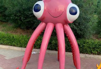 售樓部烏賊雕塑，噴砂發(fā)光雕塑，彩繪題材