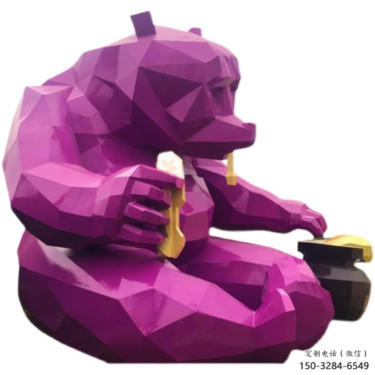 風景區黑熊雕塑廠家 售樓處廣場雕塑 仿古擺件