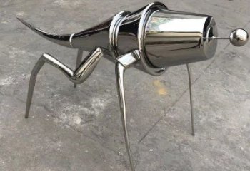 農(nóng)村蝗蟲雕塑，鏡面昆蟲雕塑，抽象效果