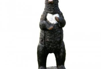 售樓部黑熊雕塑，噴砂發(fā)光雕塑，彩繪題材