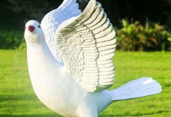 操場鴿子雕塑，仿真鳥類雕塑，噴砂制造