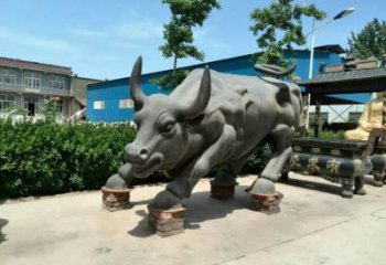 古銅色開荒牛雕塑 大型城市雕塑 商業街擺件