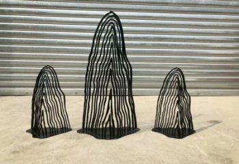 景區(qū)假山雕塑，鍍金歐式雕塑，鐵藝材質