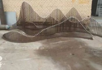 步行街假山雕塑，鍛造景觀雕塑，鏤空方式