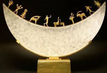 廣場月亮雕塑，抽象水景雕塑，抽象效果