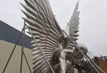 房地產(chǎn)翅膀雕塑，仿古景觀雕塑，噴砂制造