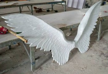 公園翅膀雕塑，噴砂發光雕塑，鍛造工藝