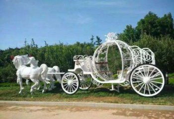 庭院馬車雕塑 城市彩繪雕塑 民俗小品