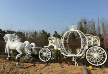 園林馬車雕塑 城市廣場雕塑 步行街擺件