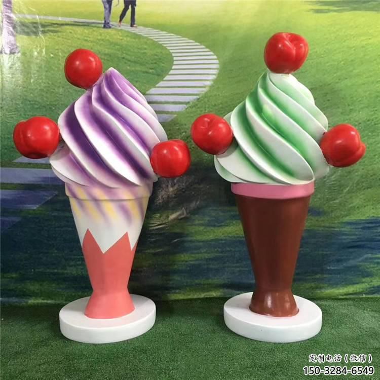 美陳雪糕雕塑 異形噴水小品 酒店雕塑