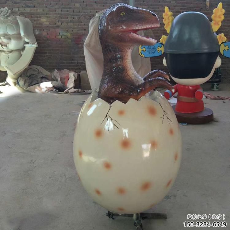 選用店門口恐龍蛋雕塑 創意動漫雕塑 仿真擺件