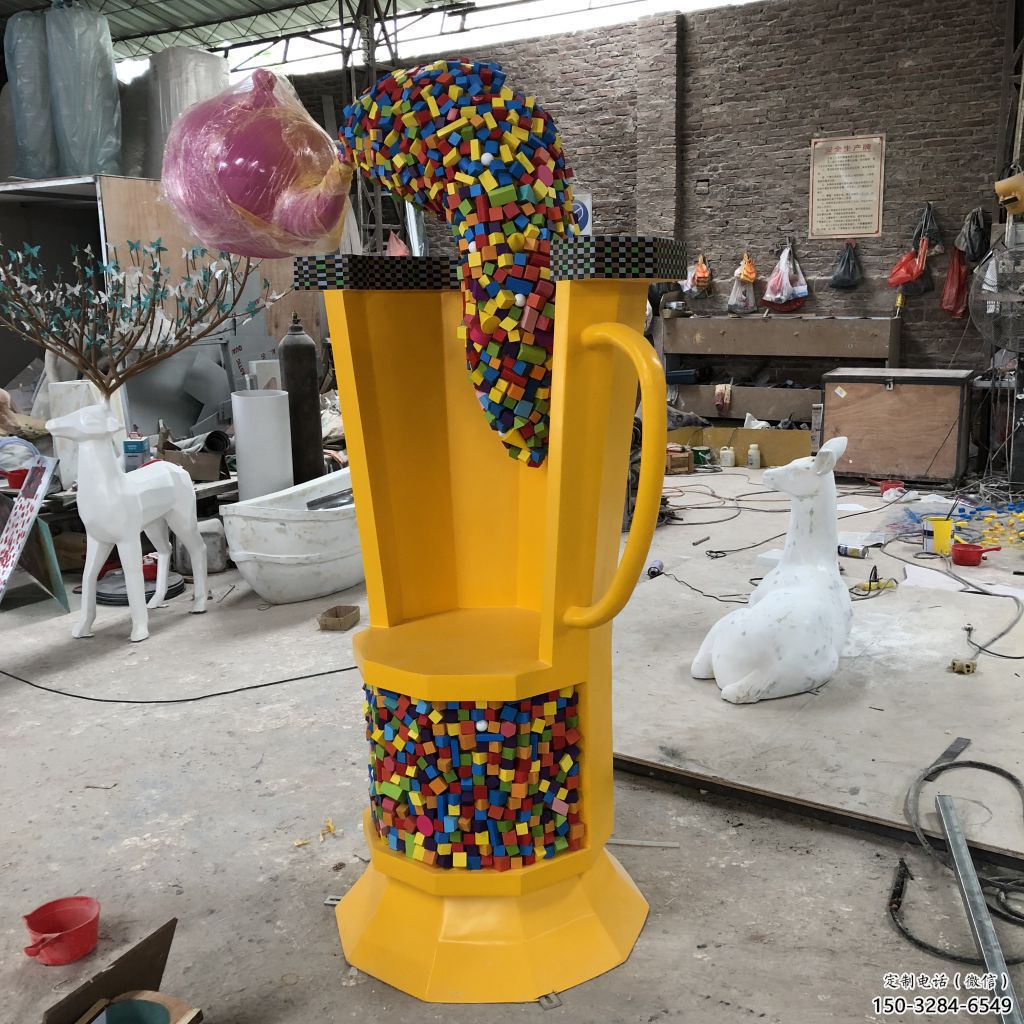 別墅區懸壺雕塑 大型別墅區擺件 剪影雕塑