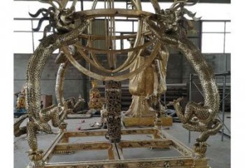 農村地動儀雕塑，鏤空景觀雕塑，抽象效果