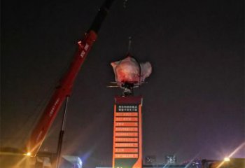 房地產酒壺雕塑 剪影景觀擺件 鍛造雕塑