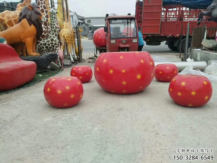 商業(yè)街凳子雕塑 烤漆擺件 彩繪雕塑