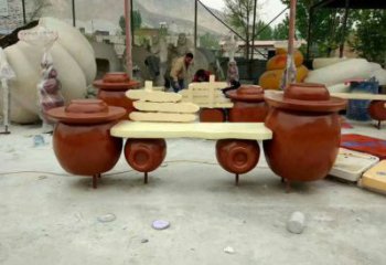 村口凳子雕塑 啞光景觀擺件 公園雕塑