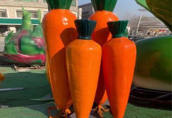 彩繪胡蘿卜雕塑 烤漆大型擺件 公園雕塑