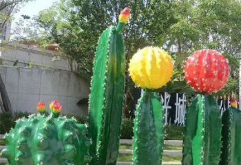 庭院仙人掌雕塑 公園草地花卉雕塑 鍛造植物雕塑