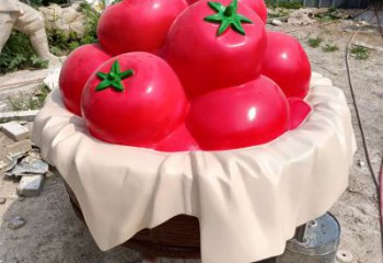 大型西紅柿雕塑 歐式步行街水果雕塑 彩繪果蔬雕塑