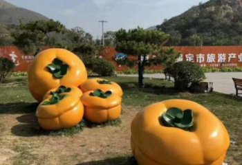 商業(yè)街柿子雕塑 售樓處雕塑 水果擺件