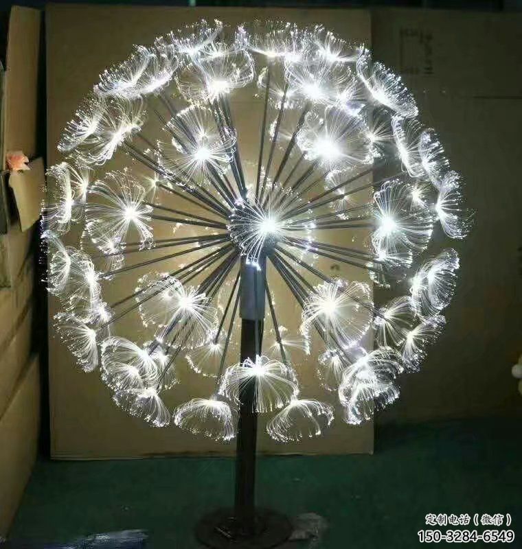 蒲公英雕塑 抽象藝術植物雕塑 烤漆花卉雕塑