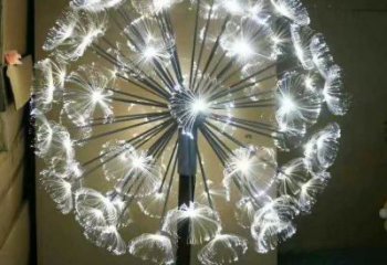 蒲公英雕塑 抽象藝術(shù)植物雕塑 烤漆花卉雕塑