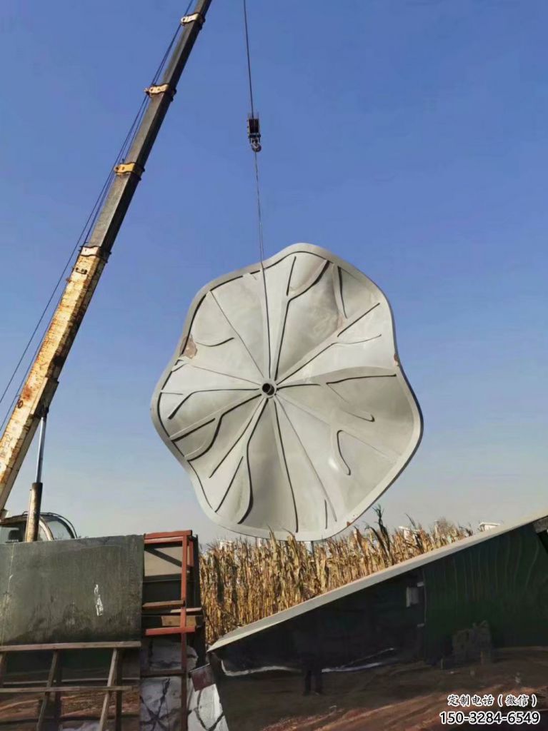 公園荷葉雕塑 創意企業植物雕塑 美陳花卉雕塑