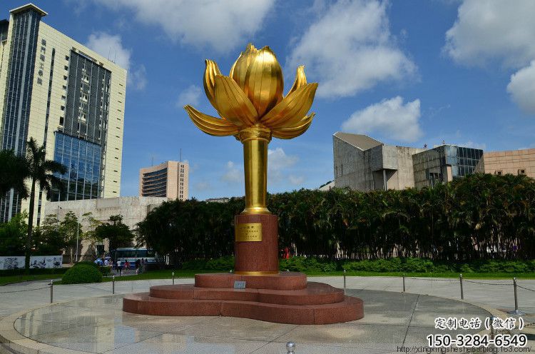 公園紫荊花雕塑 戶(hù)外花卉雕塑 抽象花朵雕塑