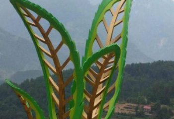 彩繪樹葉雕塑 懸空餐飲店植物雕塑 街頭花卉雕塑