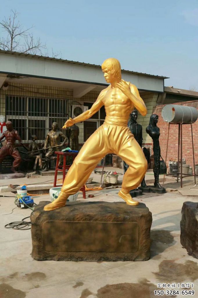 園林李小龍雕塑廠 田間彩繪雕塑 近代擺件