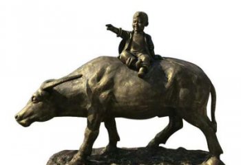 草地牧童雕塑廠 現代校園民俗雕塑 大型鑄銅雕塑