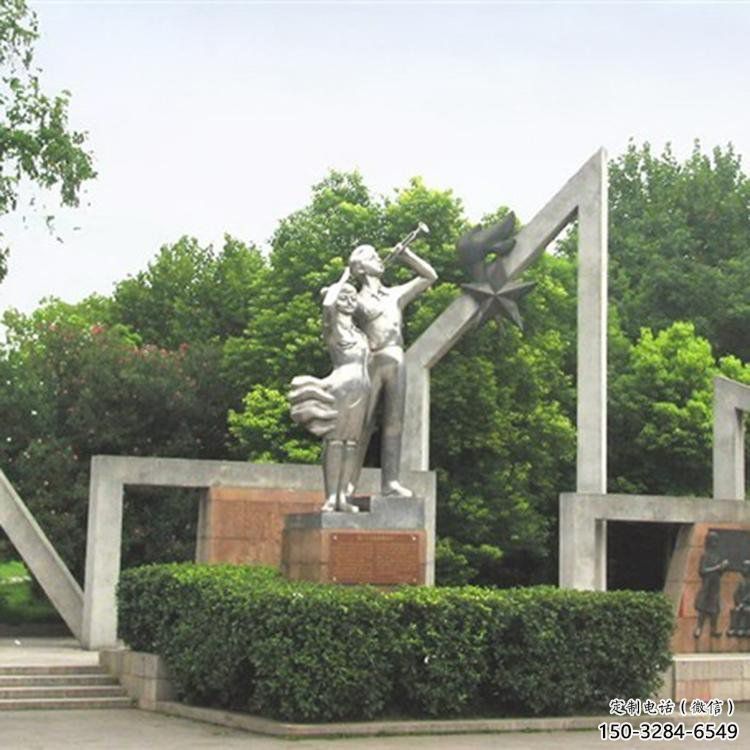 門口少先隊員雕塑 售樓處學生雕塑 彩繪小品