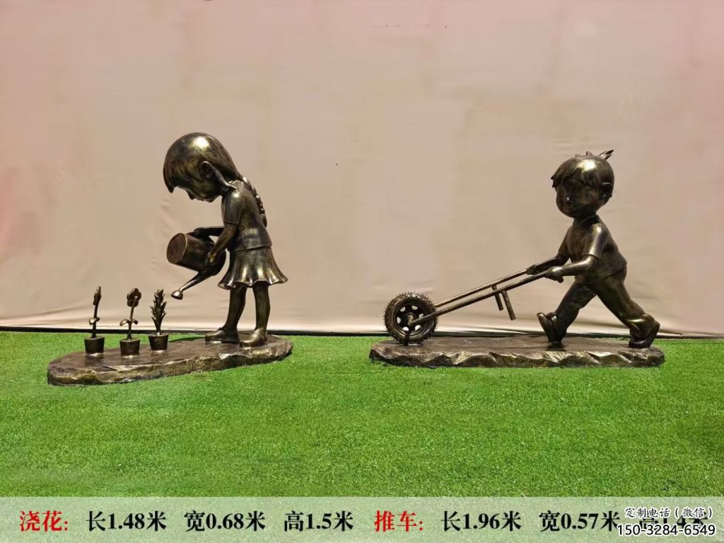 抽象獨輪車雕塑 店門口彩繪雕塑 步行街?jǐn)[件