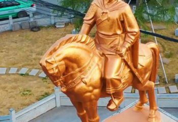 景觀岳飛雕塑 烤漆大型名人雕塑 酒店肖像雕塑