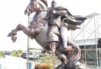 景觀岳飛雕塑 鑄銅名人雕塑 商業街肖像雕塑