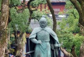 岳飛雕塑 烤漆大型名人雕塑 仿古肖像雕塑